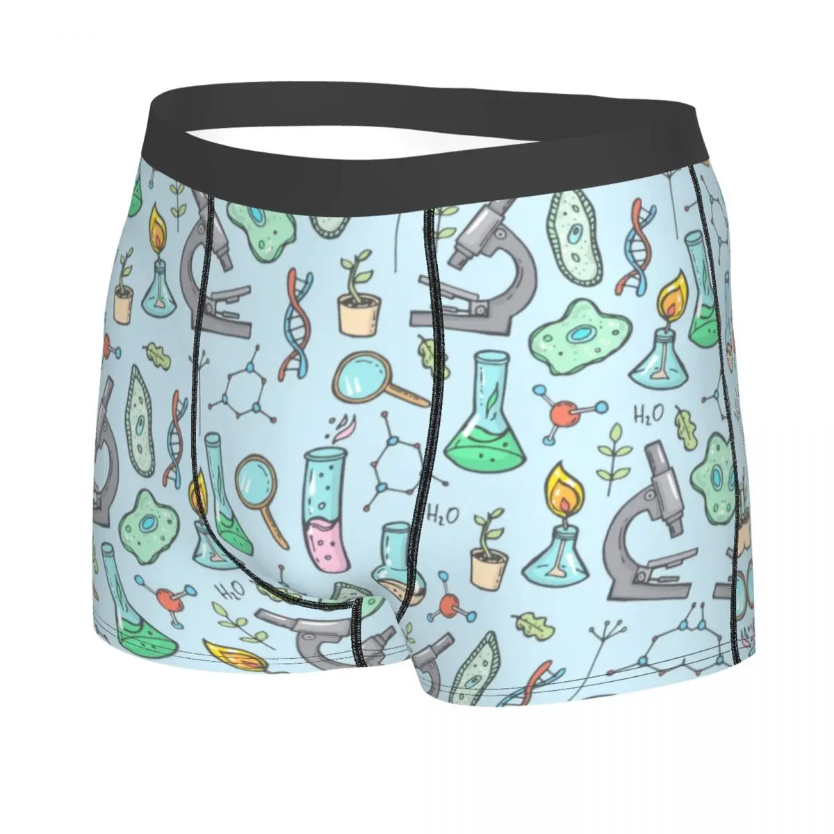 Male Fashion Biology And Chemistry Underwear Natural Science Studies Boxer Briefs Stretch Shorts Panties Underpants