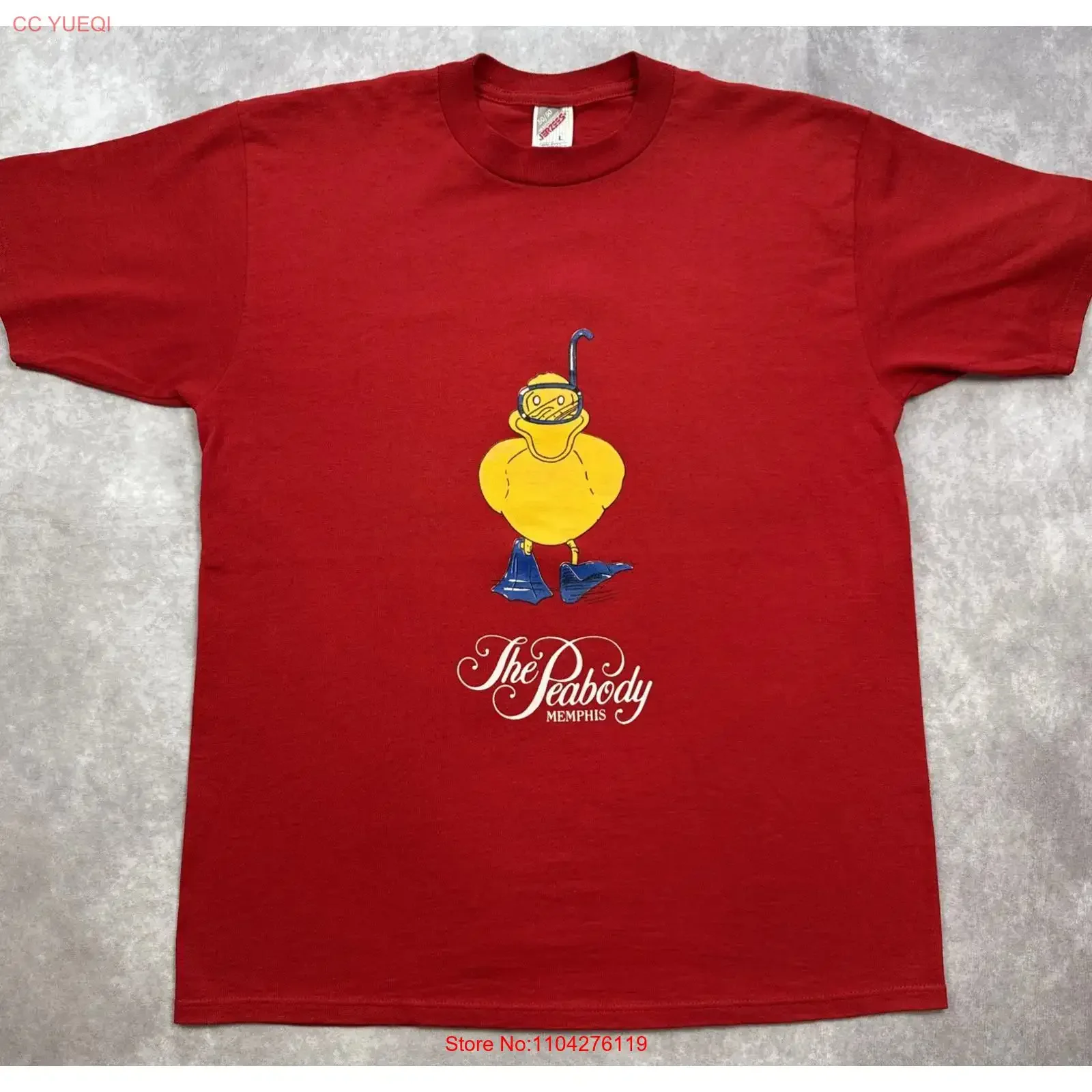 VTG 90's The Peabody Memphis Duck Camiseta para adulto talla grande Jerzees vintage lavada transpirable cómoda a la moda