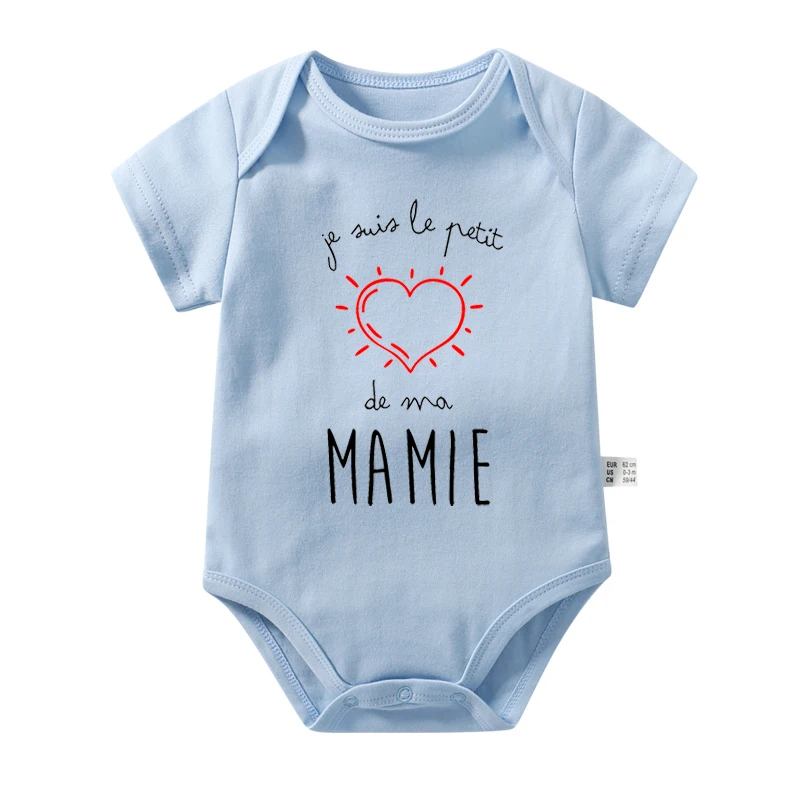 I Am My Grandma\'s Baby Cute Newborn Baby Bodysuits Cotton Short Sleeve Boys Girls Rompers Summer Body Clothes Baby Shower Gifts