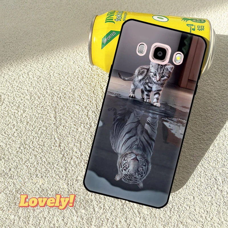 Cool Animal Big Cat Tiger Phone Case For Samsung Galaxy J5 J3 J7 A5 J1 2016 2017 J2 Core J8 A9 J4 J6 A6 A8 Plus 2018 view 3