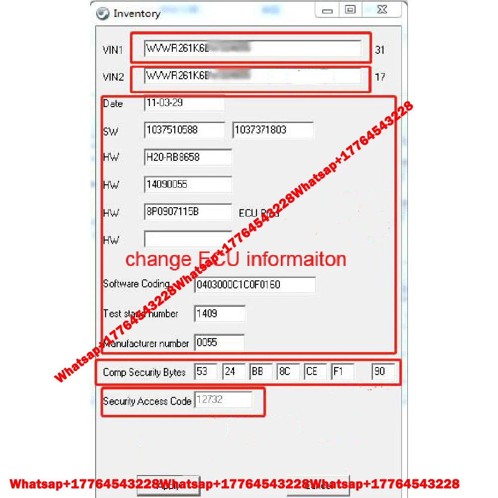 Bosch MED9.1 ECU IMMO OFF Disable Software ECU Data File  Disable  Modification EEPROM/FLASH tool for Engine Management Units