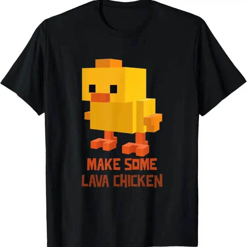 Make Some Lava Chicken Pixel Art Äì Funny Gamer T Shirt