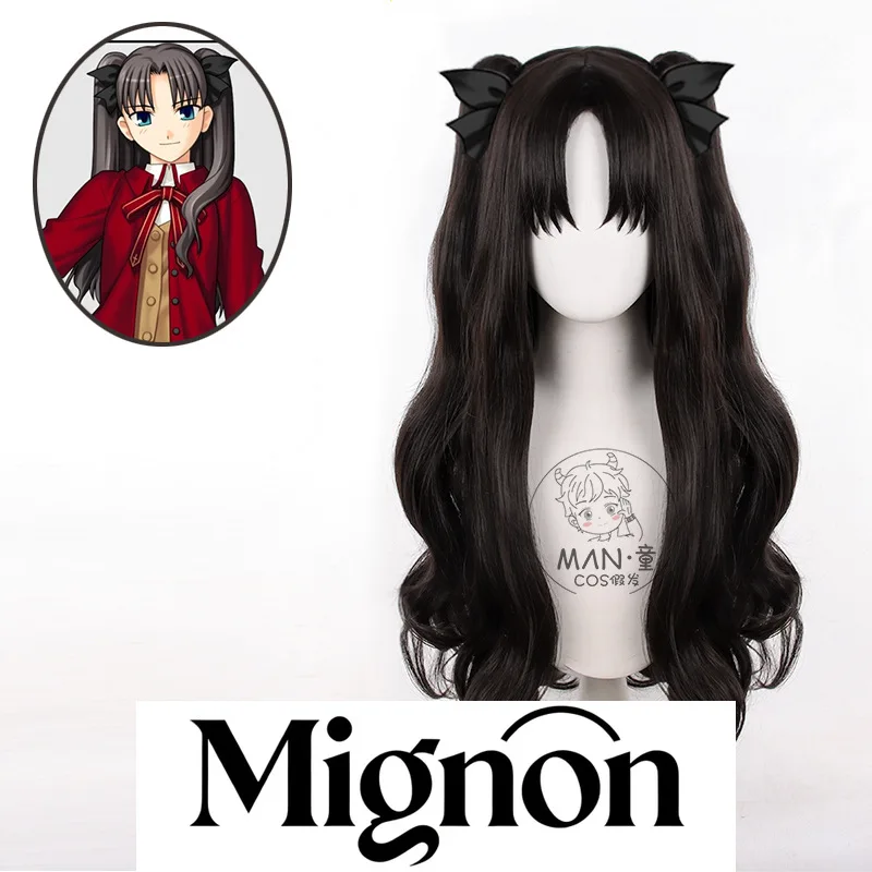 

Fate/stay night Rin Tohsaka Cosplay Wig Twin Tails Clip Long Scalp Halloween Gift