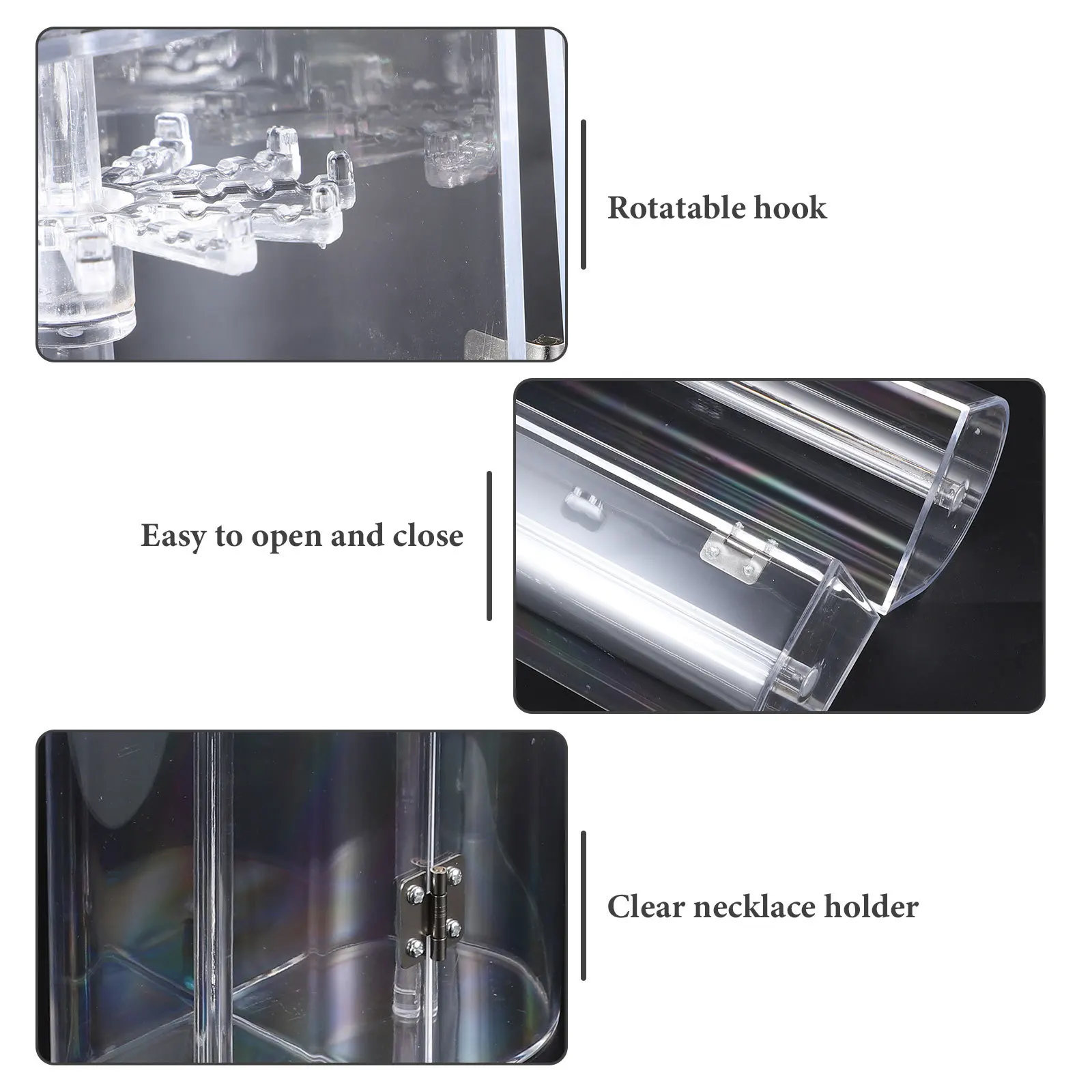 

Jewelry Hanging Earring Organizer and Necklace Holder Rack Holders Hanger Transparent