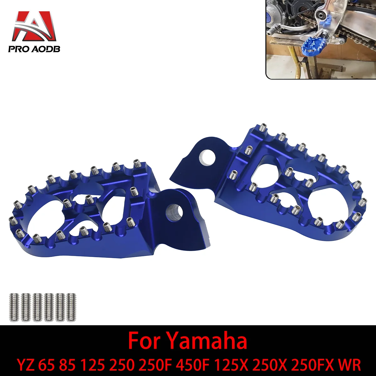 

Motorcycle CNC Foot Peg Pedal Footrest For YAMAHA YZ 65 85 125 250 250F 450F 125X 250X 250FX 450FX WR 250F 450F Motocross Model