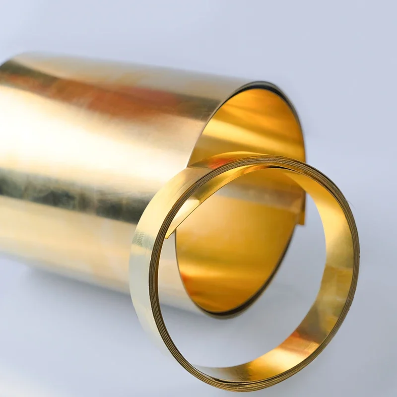 1Meter Brass Strip Sheet Thickness 0.01 0.02 0.03 0.04 0.05 0.06 0.08mm Steel Coil Steel Plate Width 10-300mm