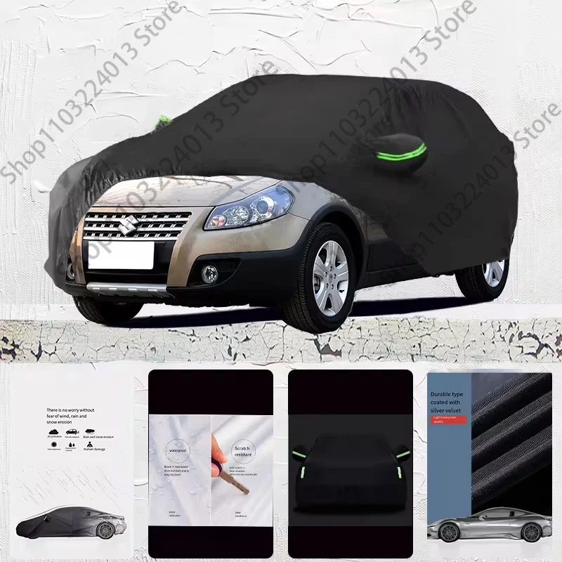 

For Suzuki SX4 Anti-UV Sun Shade Rain Snow Resistant Black Cover Dustproof Car umbrella Full Car Cover Outdoor Protection