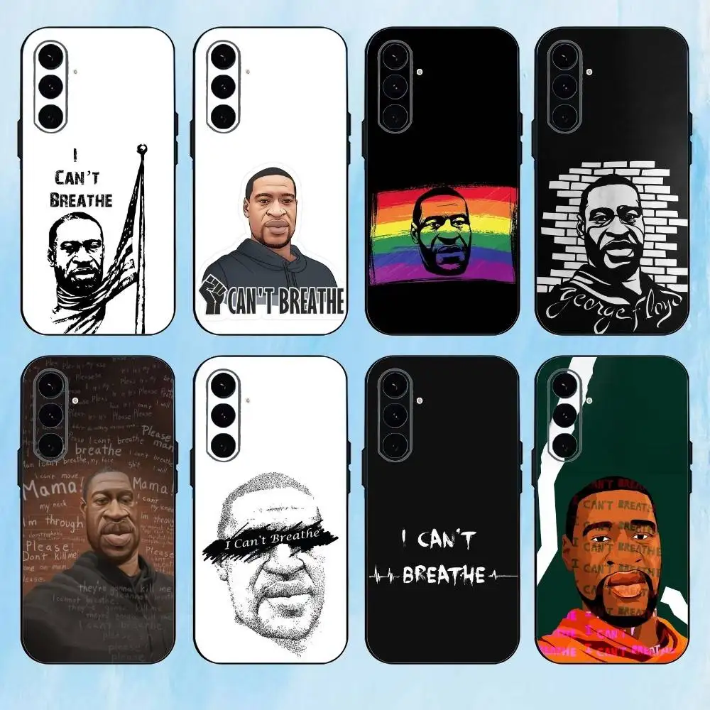 

G-George F-Floyd I Cant Breathe Phone Case For Samsung Galaxy A73,A72,A71,A70,A53,A52,A51,Others Soft Black Cover