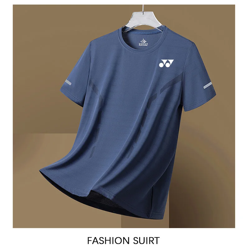 YONEX 2024 New Couple Badminton Suit Tennis Quick-drying Top Short-sleeved T-shirt Sweat-absorbing Deodorizing Breathable