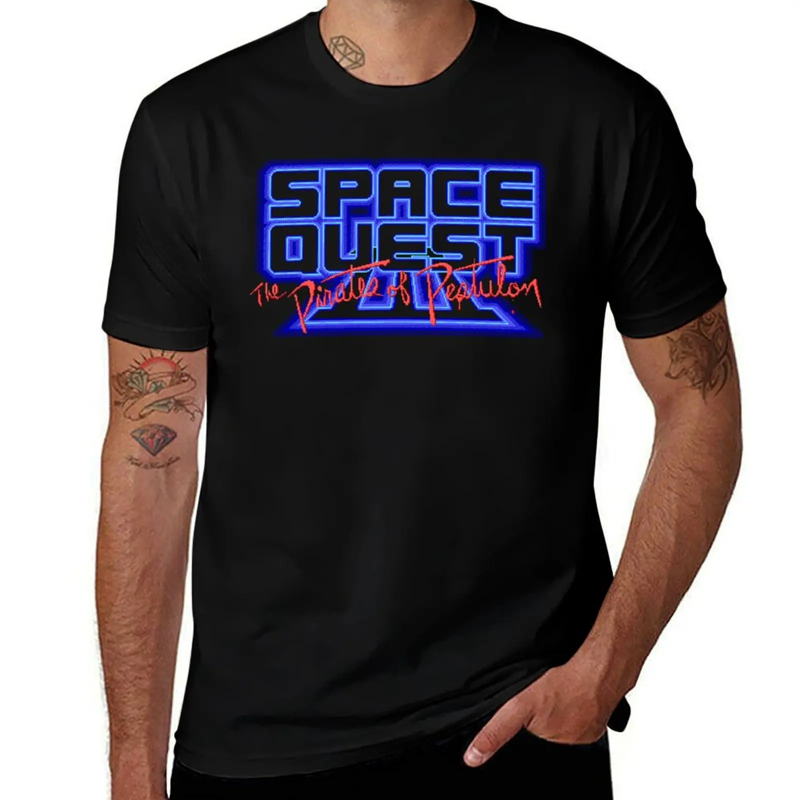 Space Quest 3 Pixel Style - Retro DOS game fan print T-Shirt Casual Trendy Short Sleeve T-Shirt