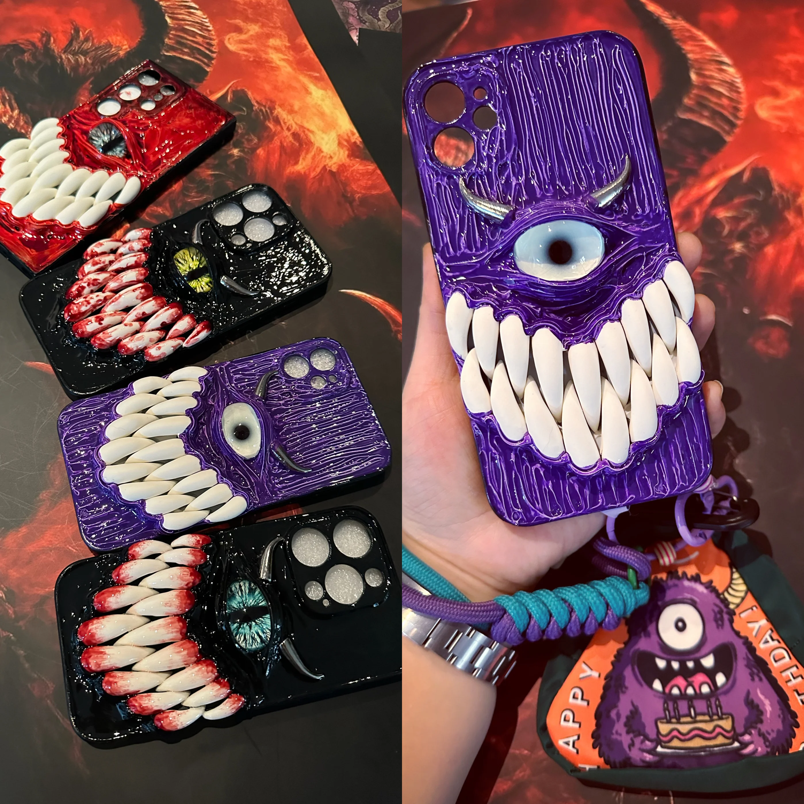 

4015 Handmade 3D Cthulhu Horror Phone Case Gothic Mythos Art Dark Fantasy Protective Cover for IPhone Xiaomi Huawei Samsung