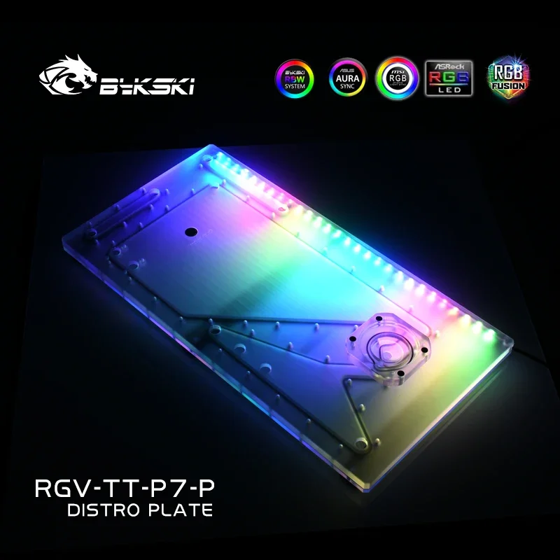 ชุดรางน้ำอะคริลิค BYKSKI Distro Plate สำหรับเคสคอมพิวเตอร์ Thermaltake P7 รองรับปั๊มน้ำ DDC รุ่น RGV-TT-P7-P