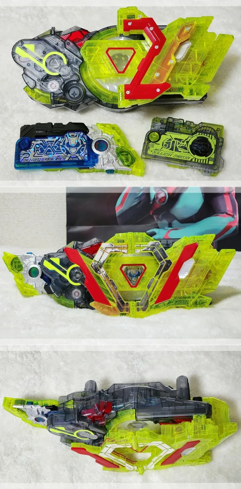 Auf Lager Bandai Original Kamen Rider 01 Dx HI Denzero – Ondriver Transformation Belt Transparente Version