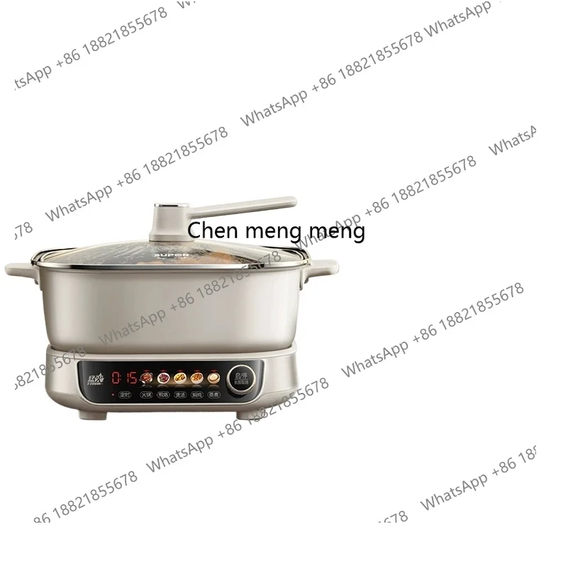 

Electric hot pot split coating stainless steel household multi-function induction cooker 5 new