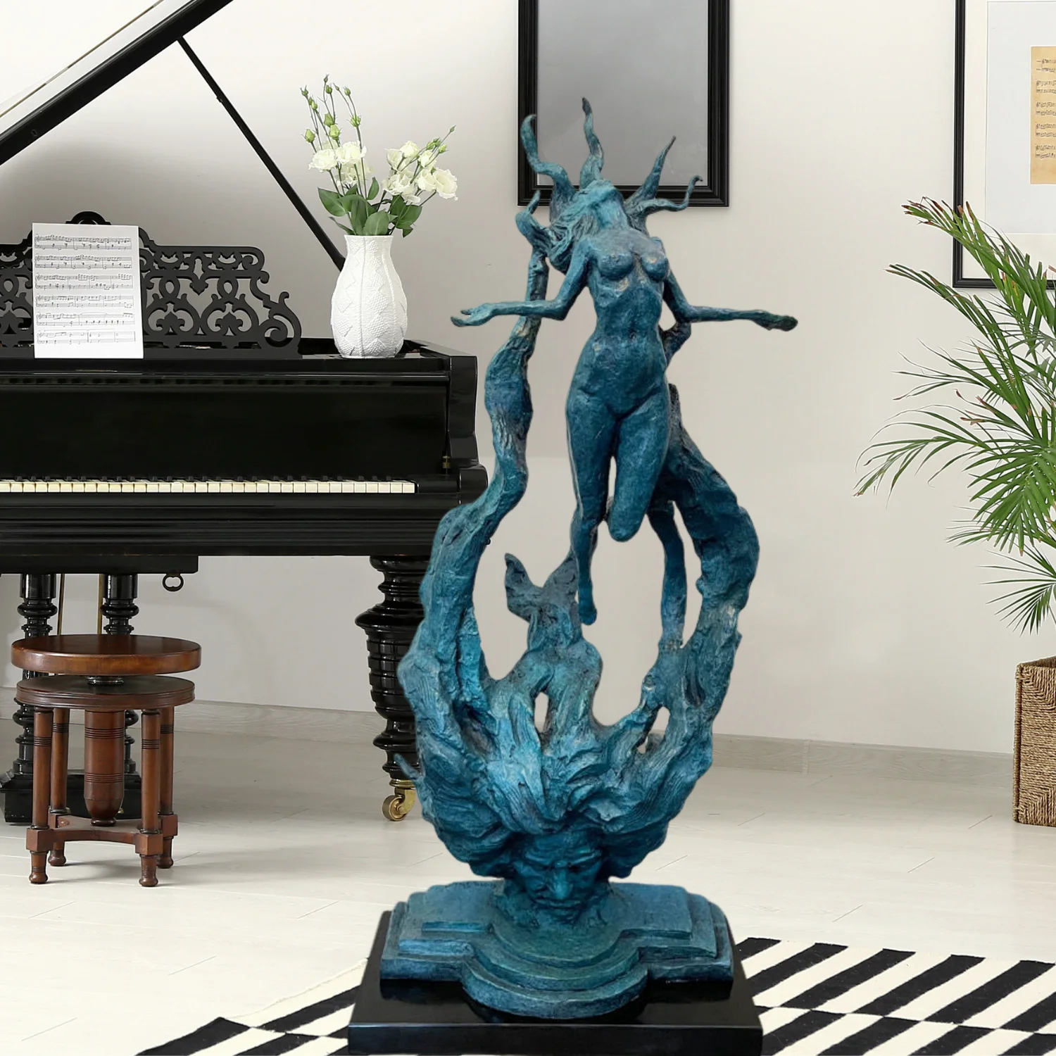 

Large Bronze Abstract Statue Beethoven Rhapsody Sculpture Famous Bronze Artwork Of Beethoven Rhapsody Home Gallery Decoration