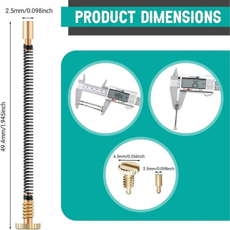DTA5 10 Pcs Ignition Replacement Repair Kit Lighter Spring Loaded Pin Brass Steel Flint Screw Spring Base Plate