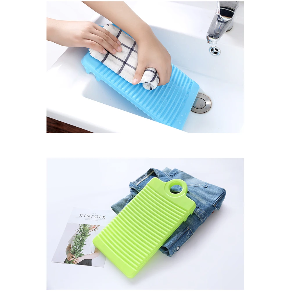 

Mini Pp Washing Board Blue Non-Slip Plastic Laundry Scrubbing Tool For Kids Clothes Underwear Hand Wash Home Camping