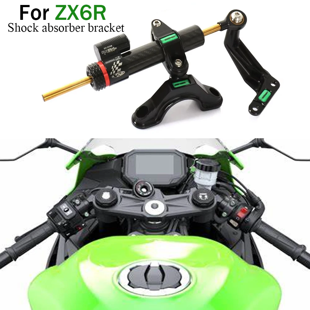 

For Kawasaki ZX6R ZX6R 2024 New Motorcycle Accessories Steering Stabilize Damper Bracket Mount Motorbike Damper Steering