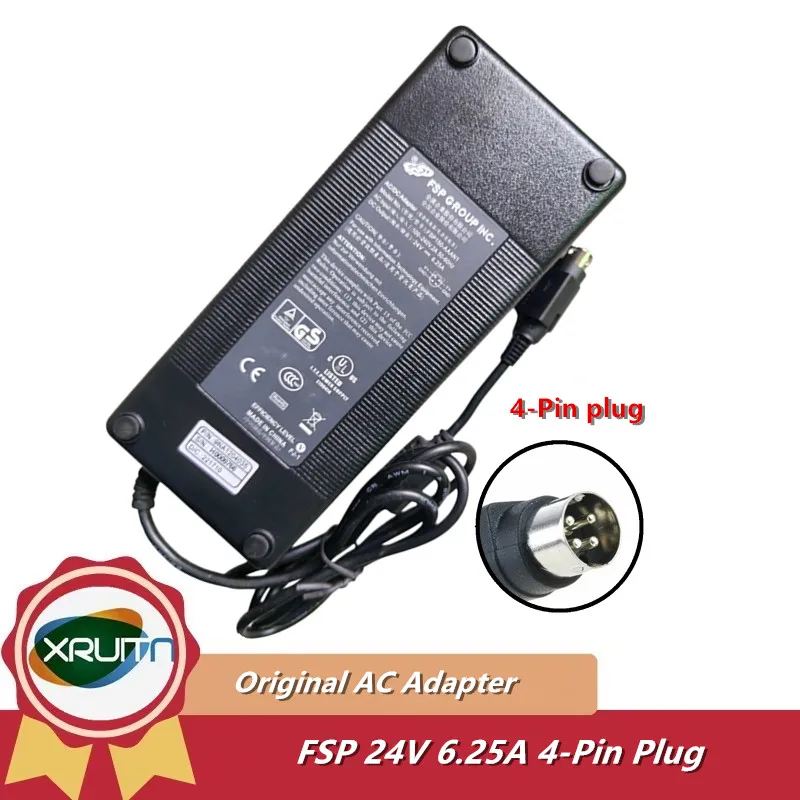 Genuine FSP150-AAAN1 AC Adapter FSP150-AABN1 FSP150-ABA 24V 6.25A 4-pin 150W for OSA-500R POS PS5001 STEAL TOUCH M5 Targa LT3010