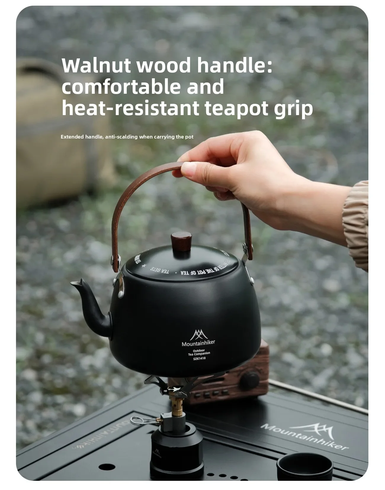 MOUNTAINHIKER Reise-Tee-Set Outdoor Tragbares Mochuan Tee-Set Teefilter Teekanne Teetasse Tee-Zubereitungs-Utensilien Teegeschirr-Sets – Detail 4
