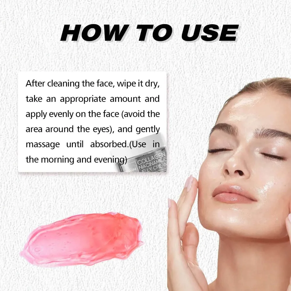 24h Glow & Lifted Collagen Jelly Cream Strengthen The Skin Barrier Niacinamide And Hydrolyzed Collagen Face Cream Moisturize