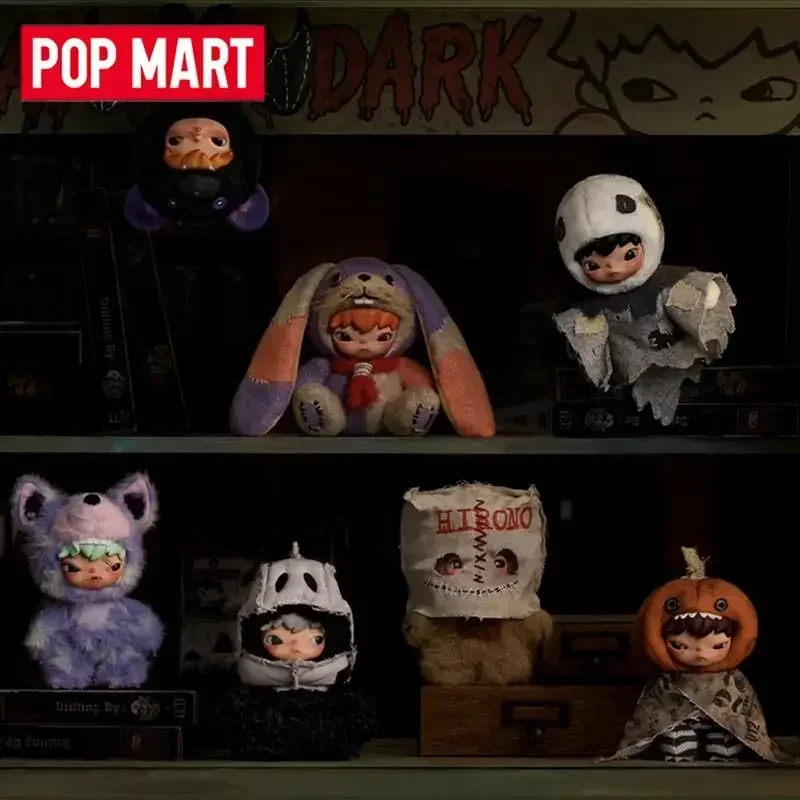 POP MART Hirono After Dark Serie Plüschpuppen-Anhänger Blindbox-Spielzeug Überraschungstüte Mystery Box Puppe Niedliche Anime-Figur Ornament Geschenk