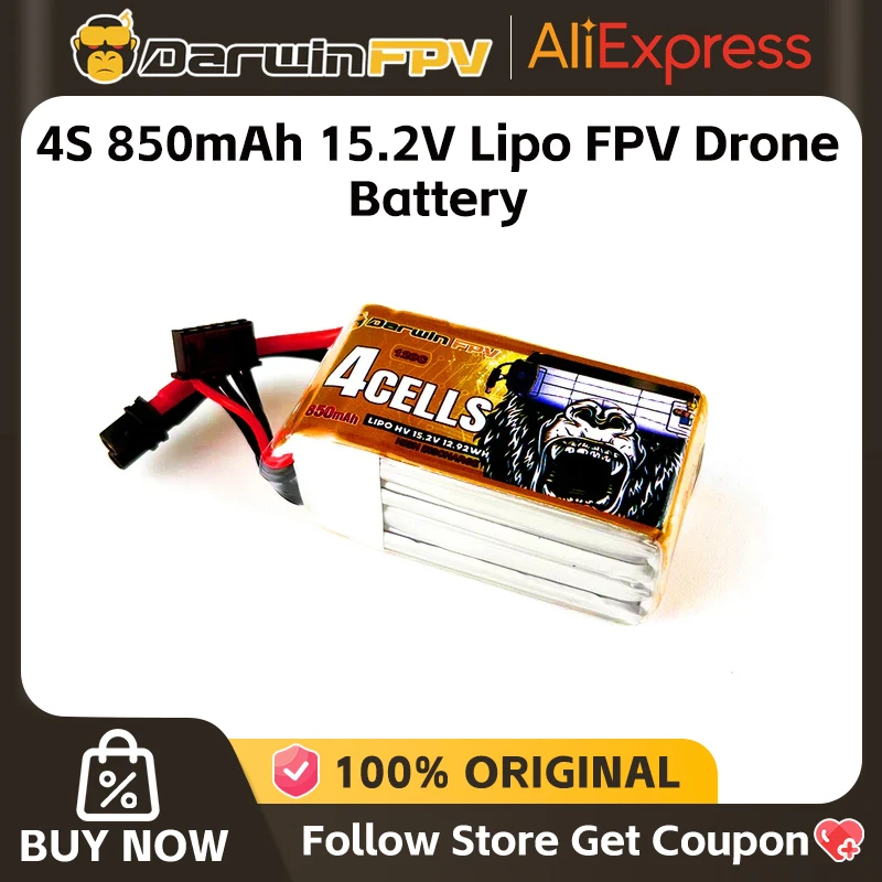 DarwinFPV 4S 850mAh 15.2V Lipo FPV Drone Battery