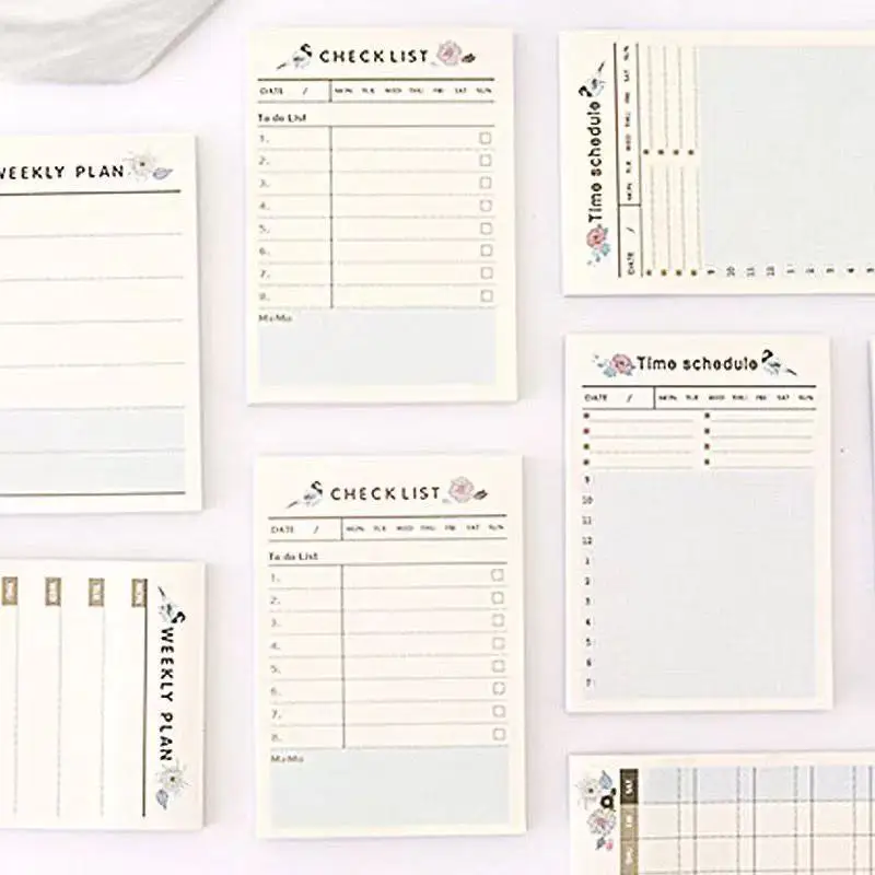 Gift Whirling Creative Kawai Stationery Blue Bird Flower Story Sticky Note Book Student Planner 4 Choices Lovely Notebook