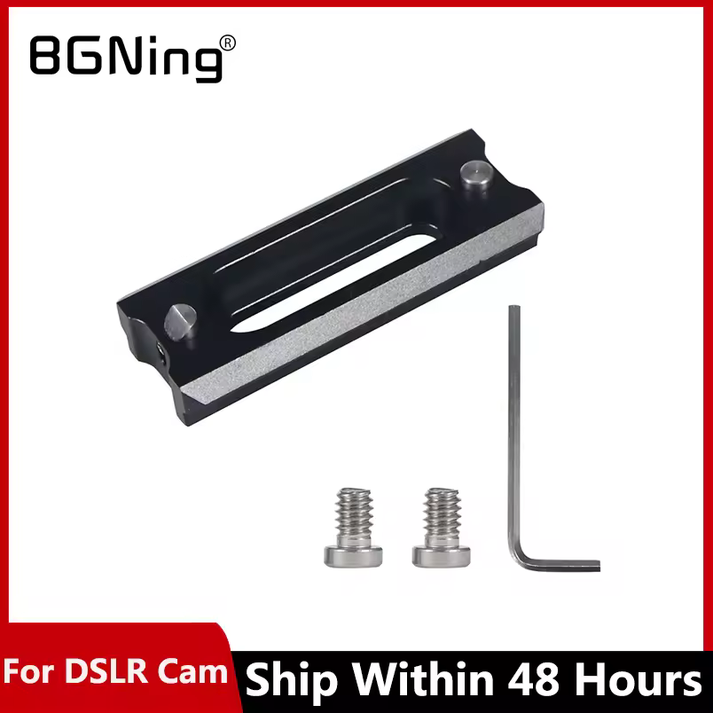 שחרור מהיר בטיחות רכבת w 1/4 ''ברגים DSLR מצלמה Rig מיני שחרור מהיר נאט"ו רכבת (48/68mm) עבור ידית הר כלוב הארכת