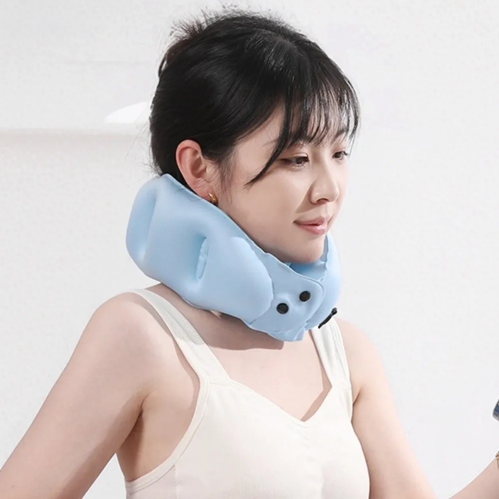 

Easy To Carry Portable U-shaped Neck Pillow Milk Fiber Mini Inflatable Travel Pillow Lightweight Soft Ring Neck Pillow Travel