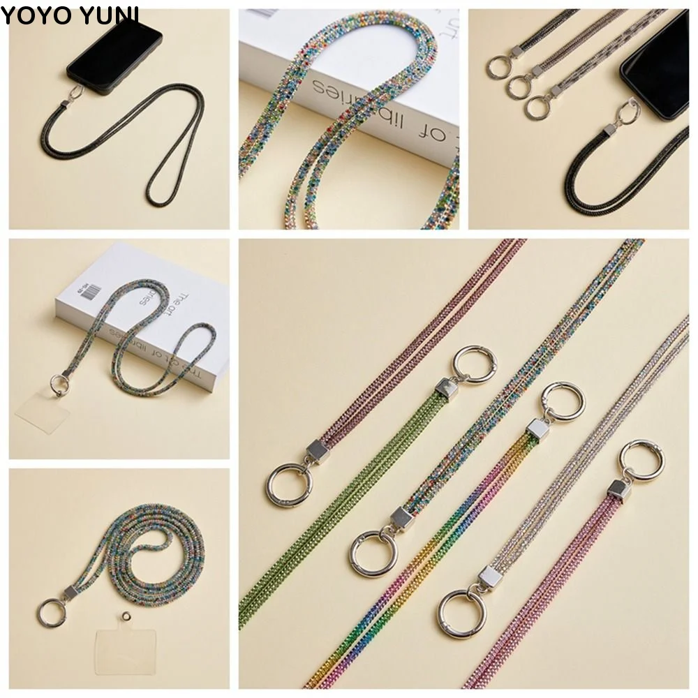 

Glitter Bright Rhinestone Phone Lanyard Rhinestone Bling Bling Diamond Phone Lanyard Diamond Long Crystal Neck Strap Phone Charm