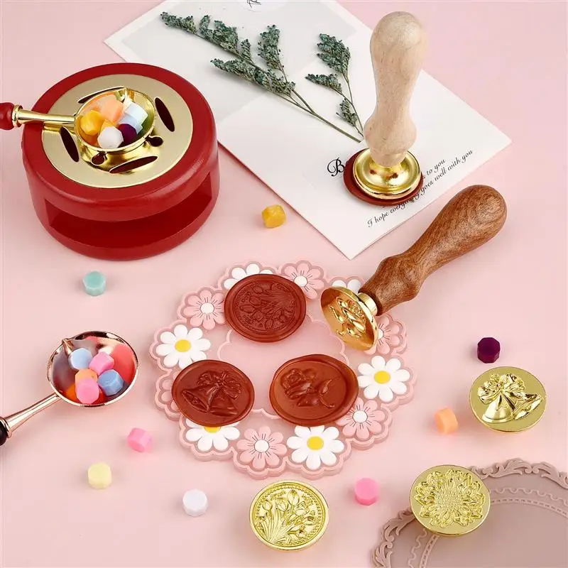 Zinc Alloy Wax Seal Stamps Retro Flower Sealing Wax Stamp Head For Wedding Invitation Gift Packaging Cards Scrapbooking Stamps