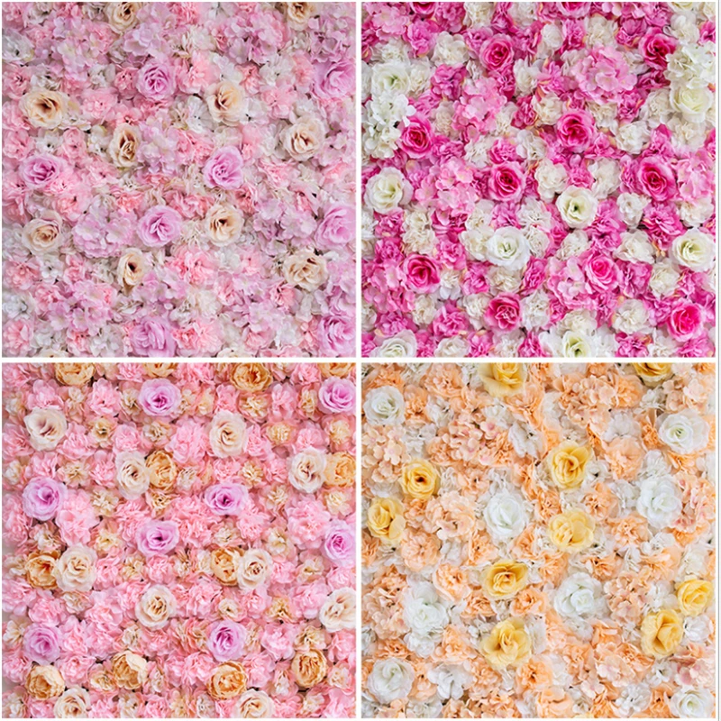 Artificial Flower Wall Panl Decoration Silk Rose Flowers For  Wedding Party Home Backdrop Decor Fake Flower