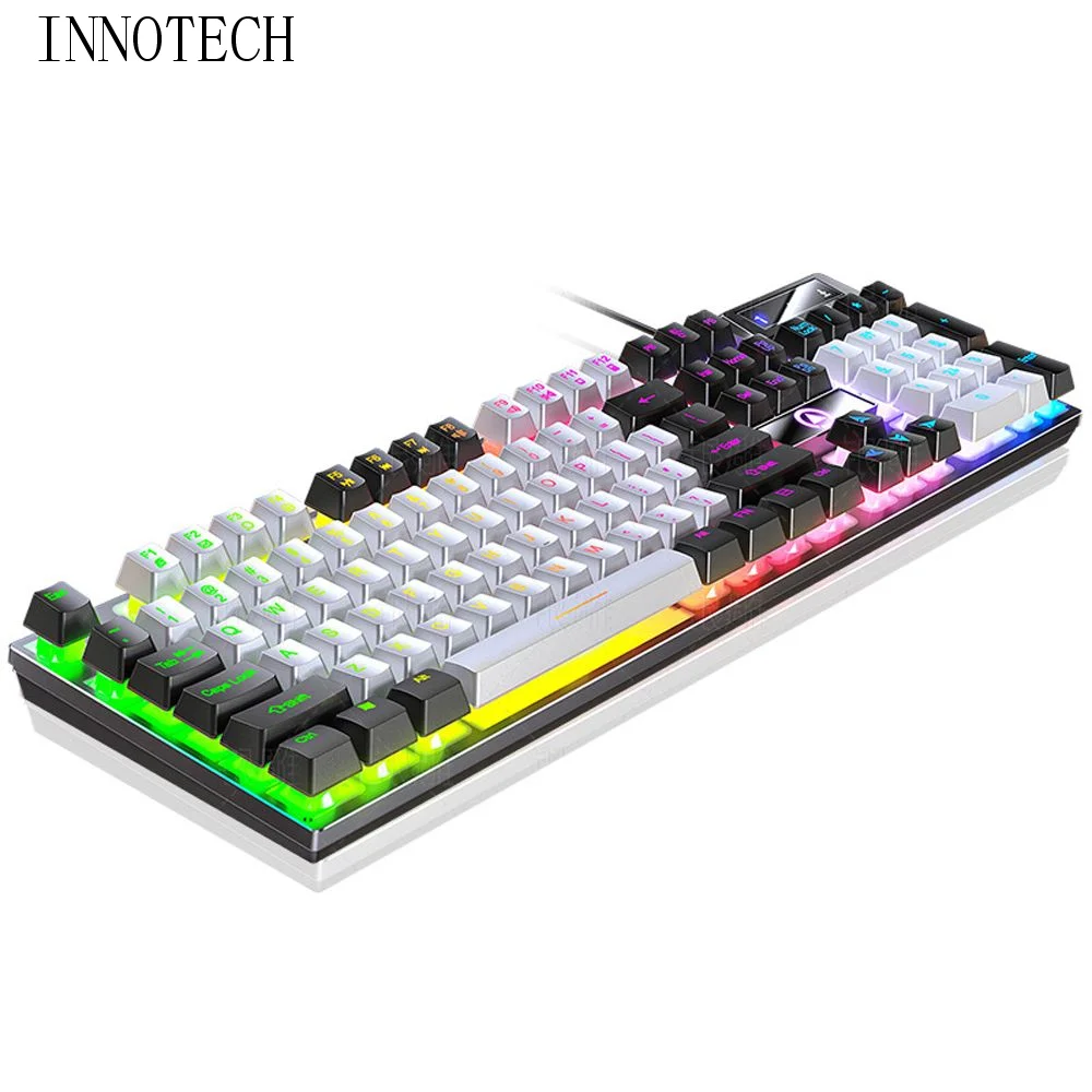 

Механическая игровая клавиатура Axis 104 с подсветкой, водонепроницаемая, проводная, USB, для компьютера