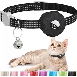 Collar antipérdida para gato con soporte Airtag, para posicionamiento de etiqueta de aire de Apple, Collar de gatito con accesorios reflectantes para gato