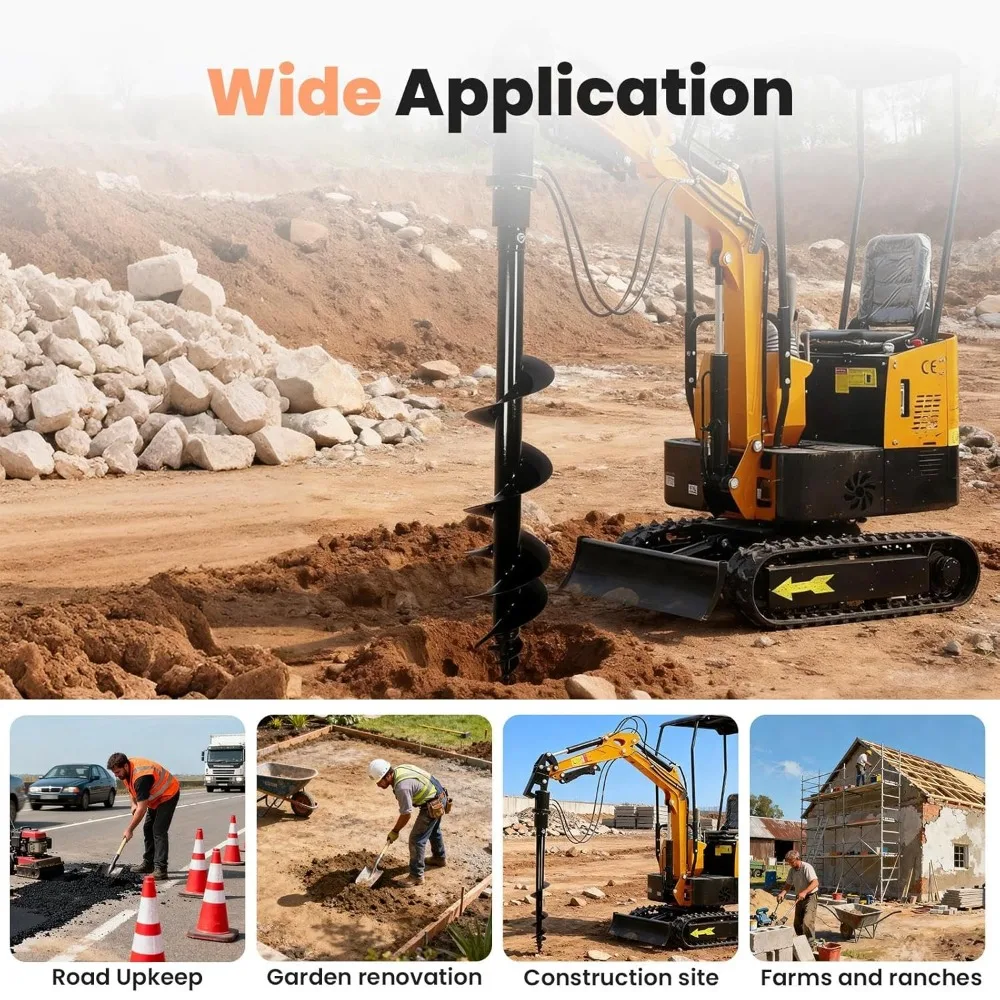 مثقاب للحفارة الصغيرة، مثقاب اوجير للحفارة الهيدروليكية شديدة التحمل، ملحقات حفارة صغيرة عالمية للحفر وP