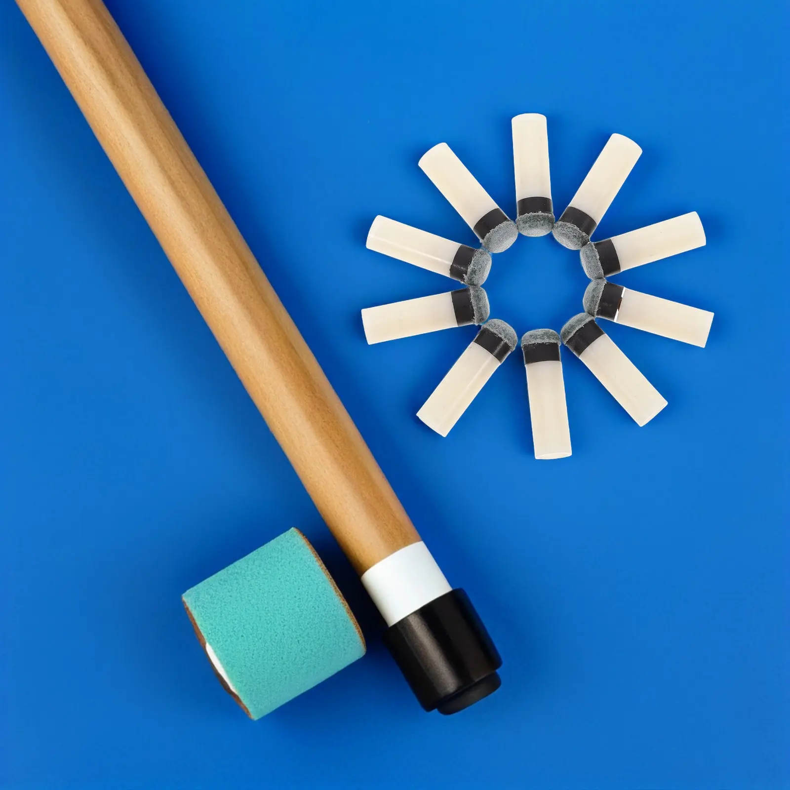 

10 Pcs Billiard Cues Tips Replacement Kit Pool Billiards for Snooker Repair Stick