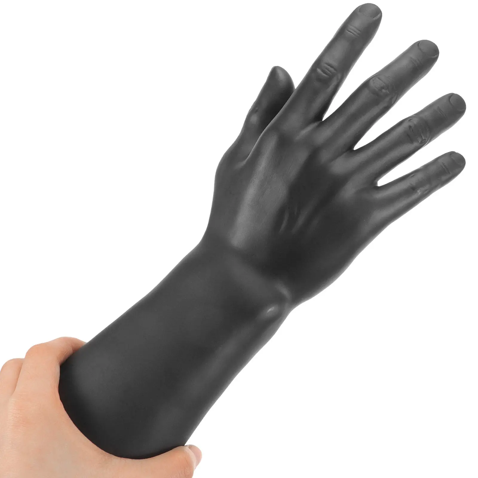 

1 шт. Черный виниловый манекен-рука для демонстрации колец, подставка-держатель, портативный легкий органайзер для ювелирных изделий