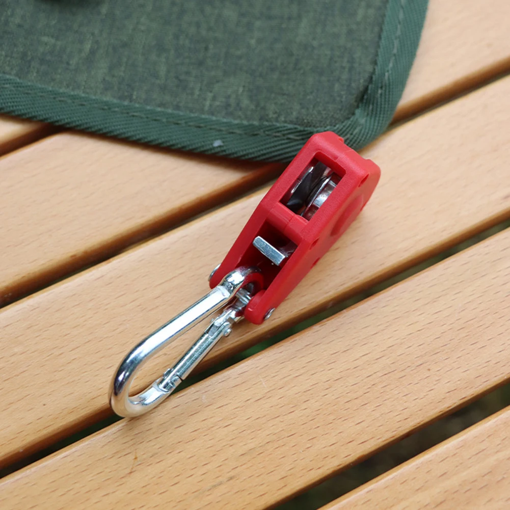 

Rope Hanger Heavy Duty Pulley Ratchet Hanger Adjustable Cord Adjuster Fastener Windproof for Awning Canopy