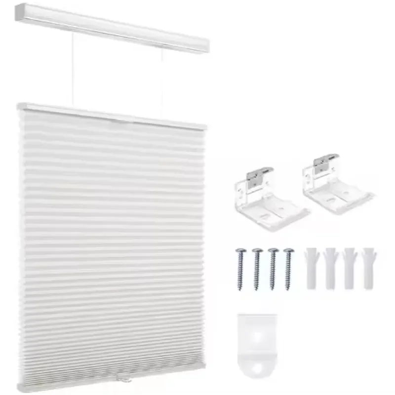 Customized up and Down Open Perfect Fit Blinds Cordless Blackout Pleated Shades Honeycomb Cellular Window Blinds for Bedroom