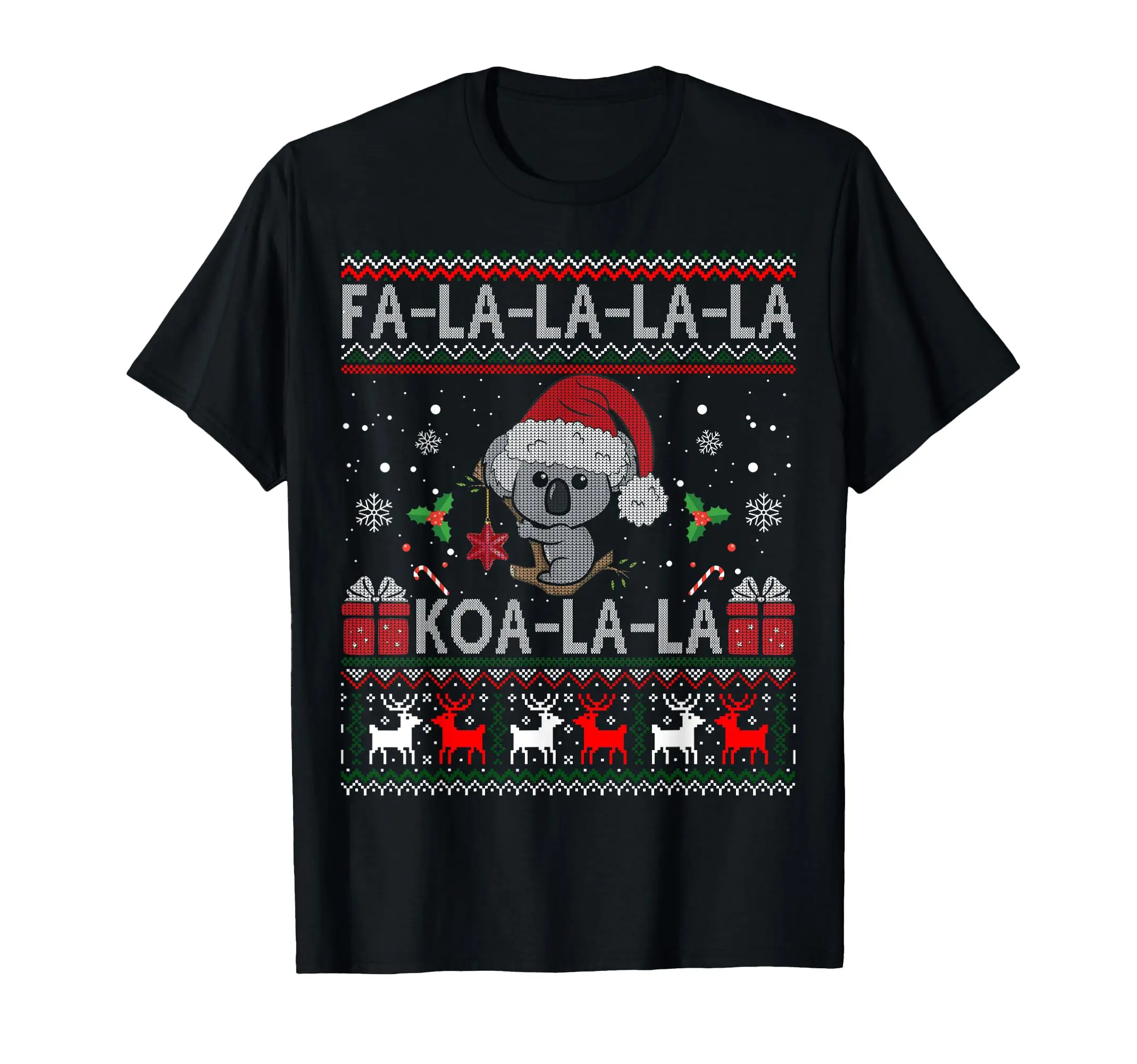 Koala-la-la Cute Koala Bear Australian Christmas Ugly Xmas T-Shirt Holiday Costume Tees