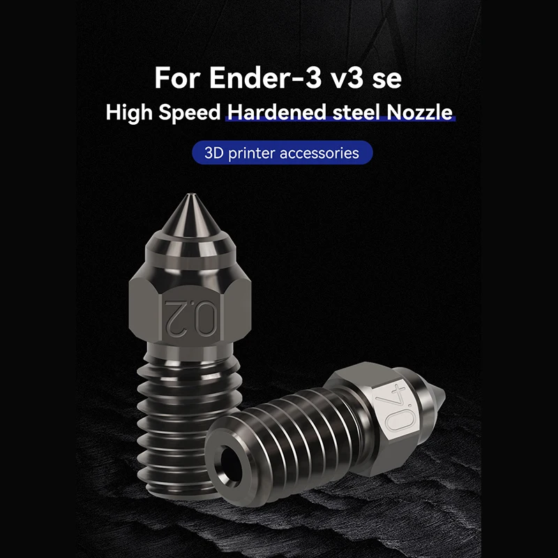 10pcs For Ender 3 V3 SE Brass Hardened  Plated Copper Nozzles For Spider Hotend Ender 7 Ender 5 S1 Serise Extruder Nozzles