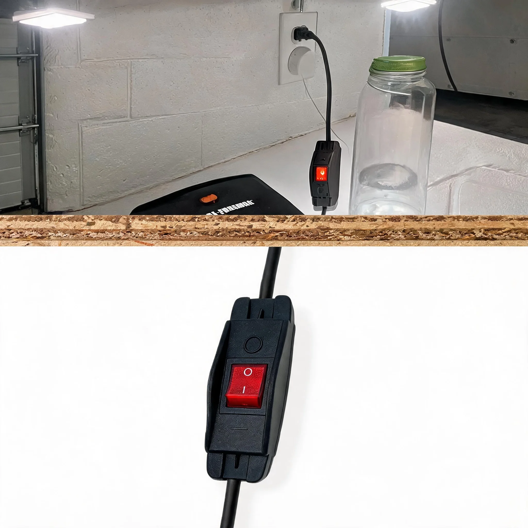 Car Inline Cord On Off Switch 30A 220V IP65 Waterproof Black Button Built In Light Indicator Auto Electric Accessories