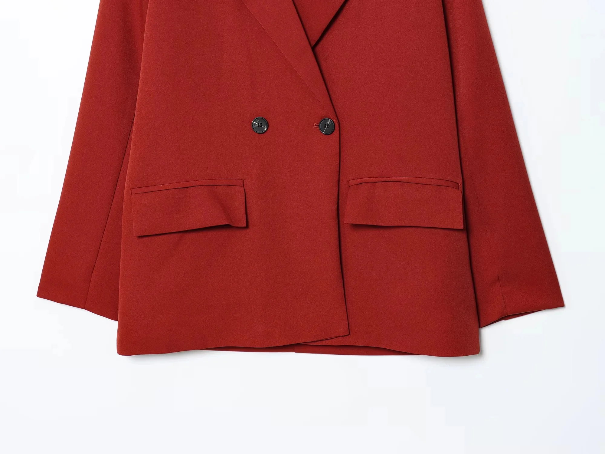 Kondala feminino minimalista marrom profundo solto blazer lapela com decote em v manga longa blazer 2025 outono nova moda commute mujer blazer