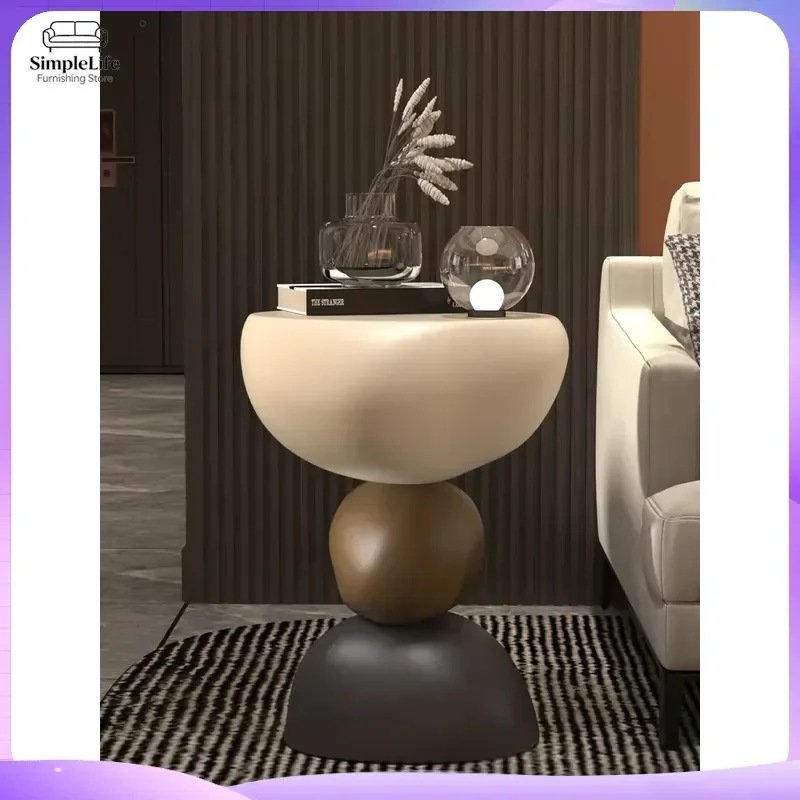 Modern Stone Coffee Table for Living Room Small Side  Sofa Corner Table Bedroom Bedside Table Home Decor Art Ornament