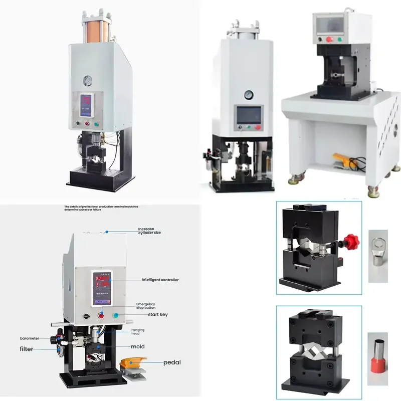 Hydraulic Terminal Crimping Machine Silent Cable Patch Stamping Tool with Hexagonal Crimping Die for Wire Connector