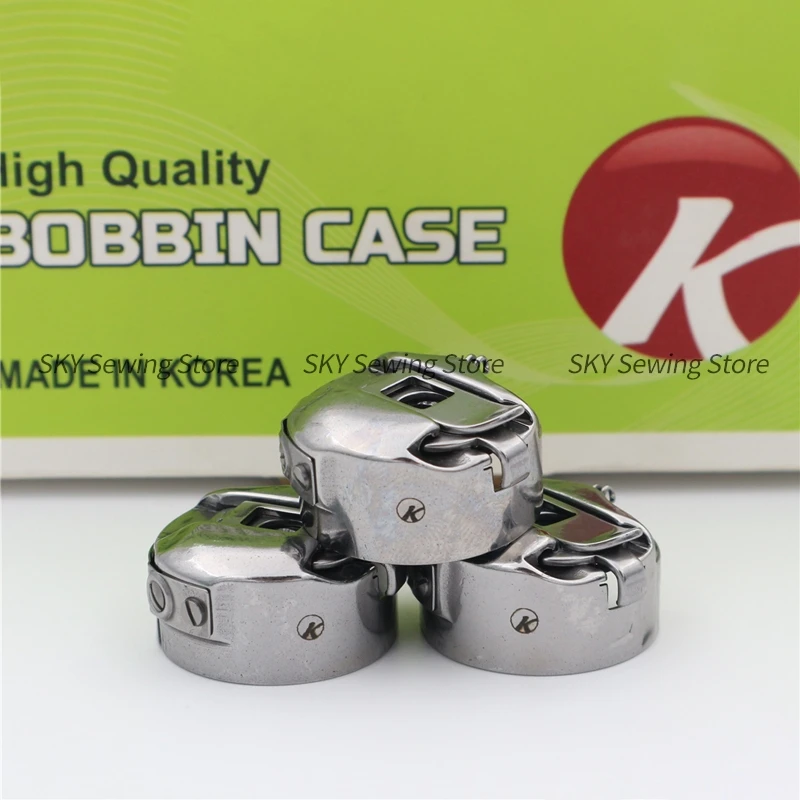 

10pcs Korea K Brand Kobest Hook 1.6 Times Bobbin Case with Steel Spring Sheet KNCE Shuttle Shell Original, 23mm Shuttle Core