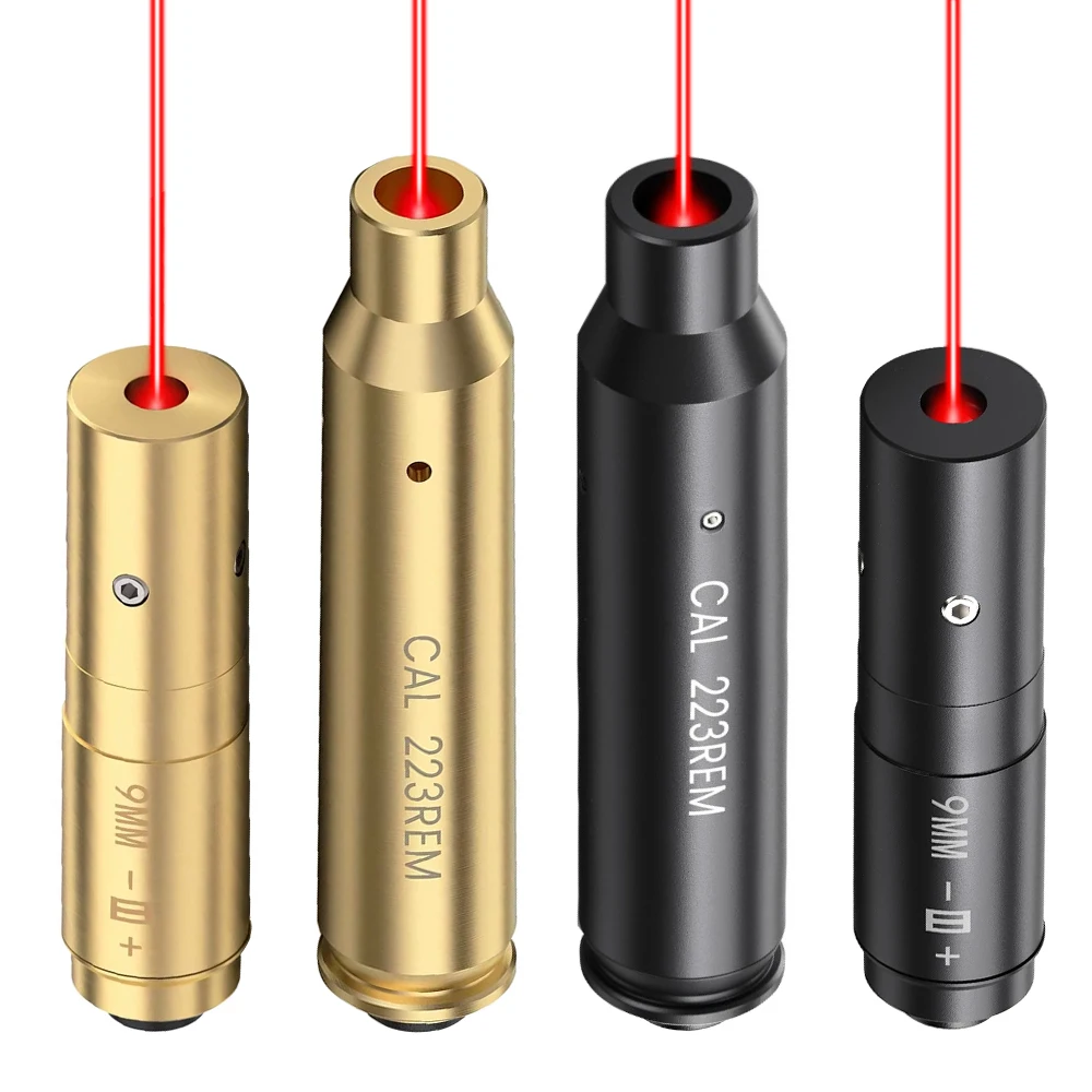 

9mm .223Rem Laser Bore Sight Upgrade Switch Design Bore Sight Red Laser Bore Sighter Zeroing Laser Bullet Sight Laser Pointer