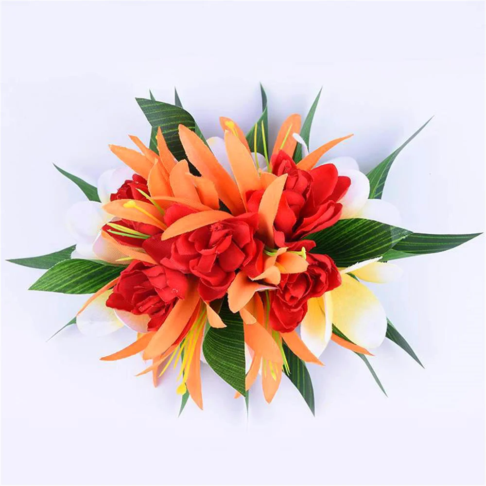 Kunstzijde Tuberoos & Spider Lelie & Pleria Haarclip Hot Verkoop Bloemen Haarspeld Hawaiian Bloemen Headware Accessoires