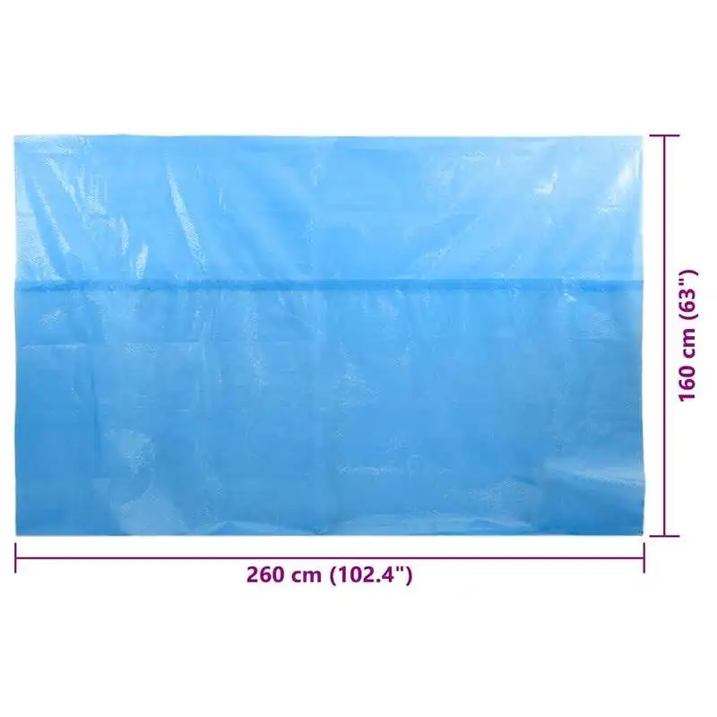 

Pool Cover 102 x 63 inch PE Blue Rectangular